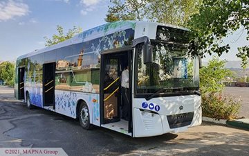 MAPNA's First Electric Bus on Test Drive in Tehran